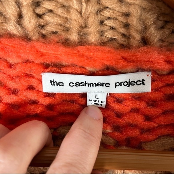 THE CASHMERE PROJECT Hand Knit Open Front Chunky Cardigan Sweater - Picture 7 of 10